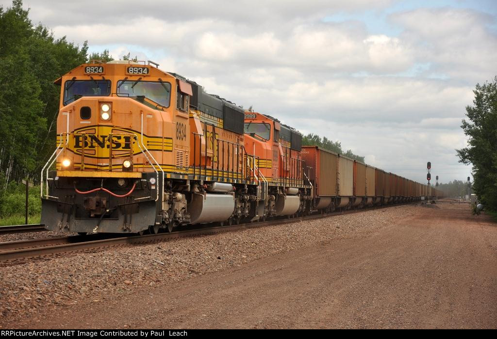 Empty coal train rolls west